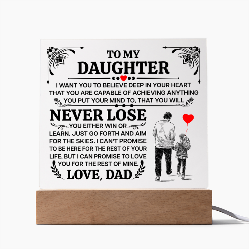 To My Daughter Promise – Acrylic Square